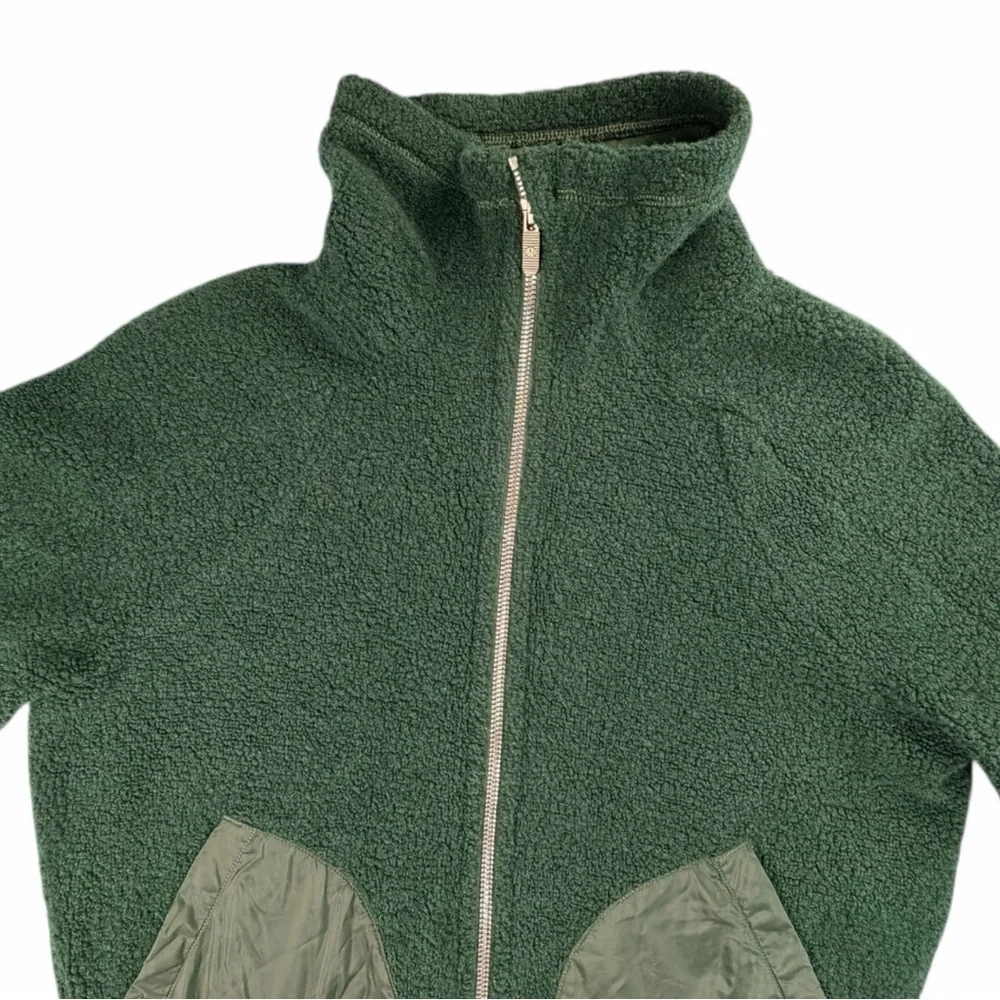 Lululemon Wool Blend High-Neck So Sherpa Bomber Jacket In Malachite Size Medium